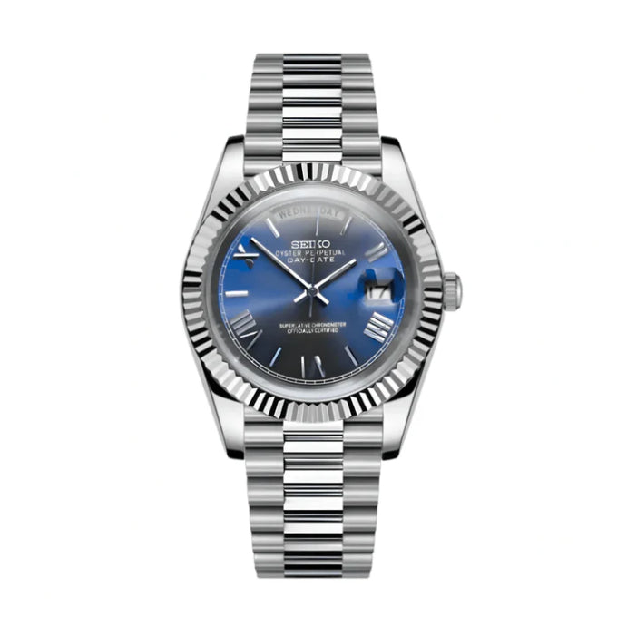 Seiko Mod Day-Date Blue Roman