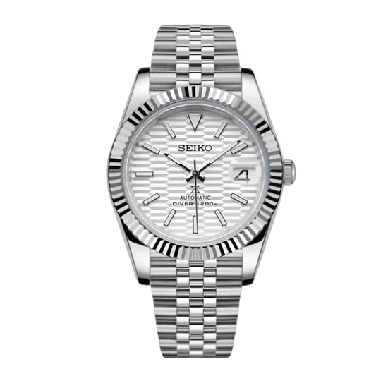 Seiko Mod Datejust Classic White