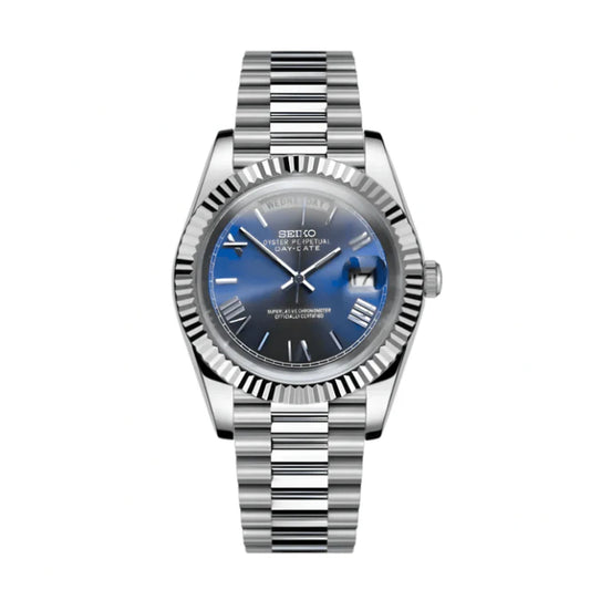 Seiko Mod Day-Date Blue Roman