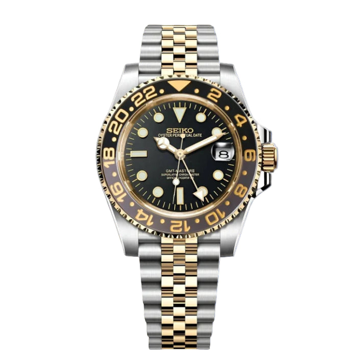 Seiko Mod GMT Twotone Gold
