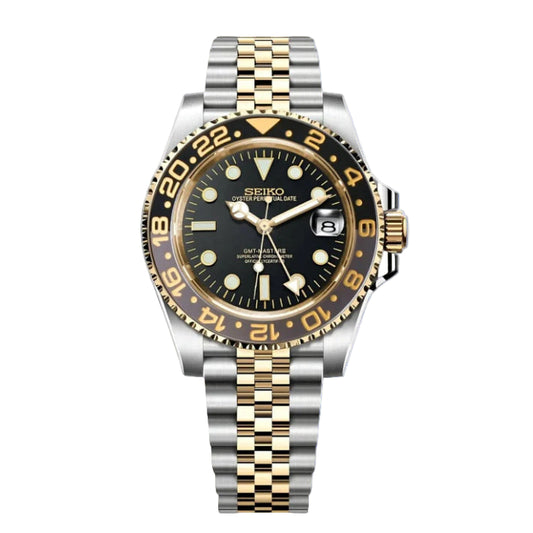 Seiko Mod GMT Twotone Gold